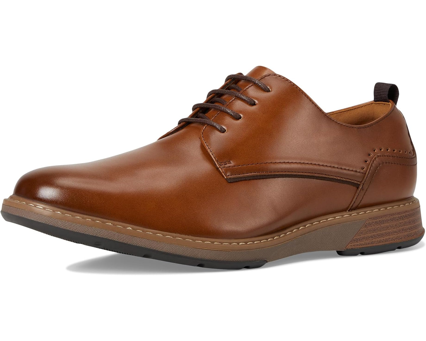 Men's Stacy Adams Pacer Plain Toe Oxford Cognac