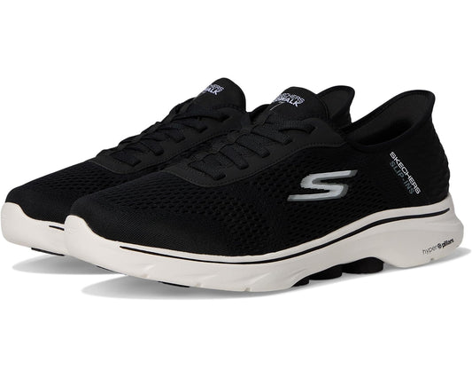 Men's SKECHERS Performance Go Walk 7 - Free Hand 2 Hands Free Slip-Ins Black/White