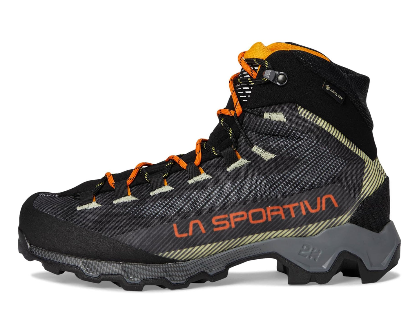 Men's La Sportiva Aequilibrium Hike GTX Carbon/Papaya 2