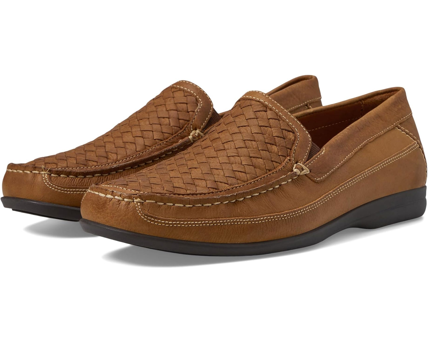 Men's Johnston & Murphy Locklin Woven Venetian Tan Oiled Full Grain