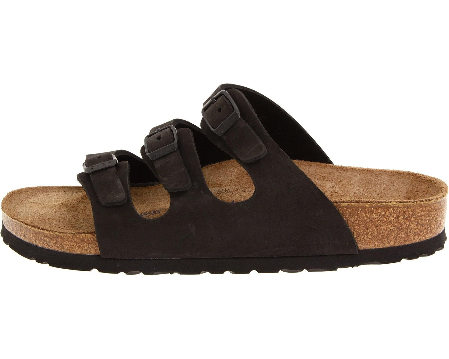 Unisex Birkenstock Florida Soft Footbed - Nubuck Black Nubuck