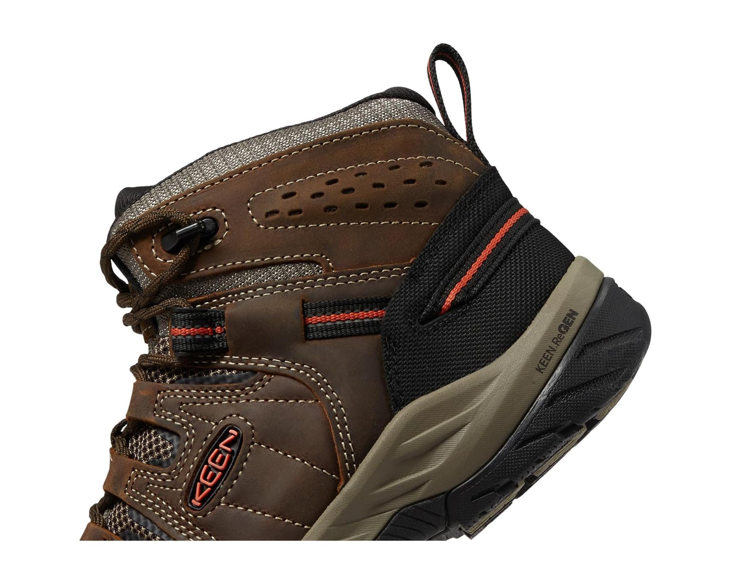 Men's KEEN Utility Flint II Mid Soft Toe Cascade Brown/Burnt Ochre