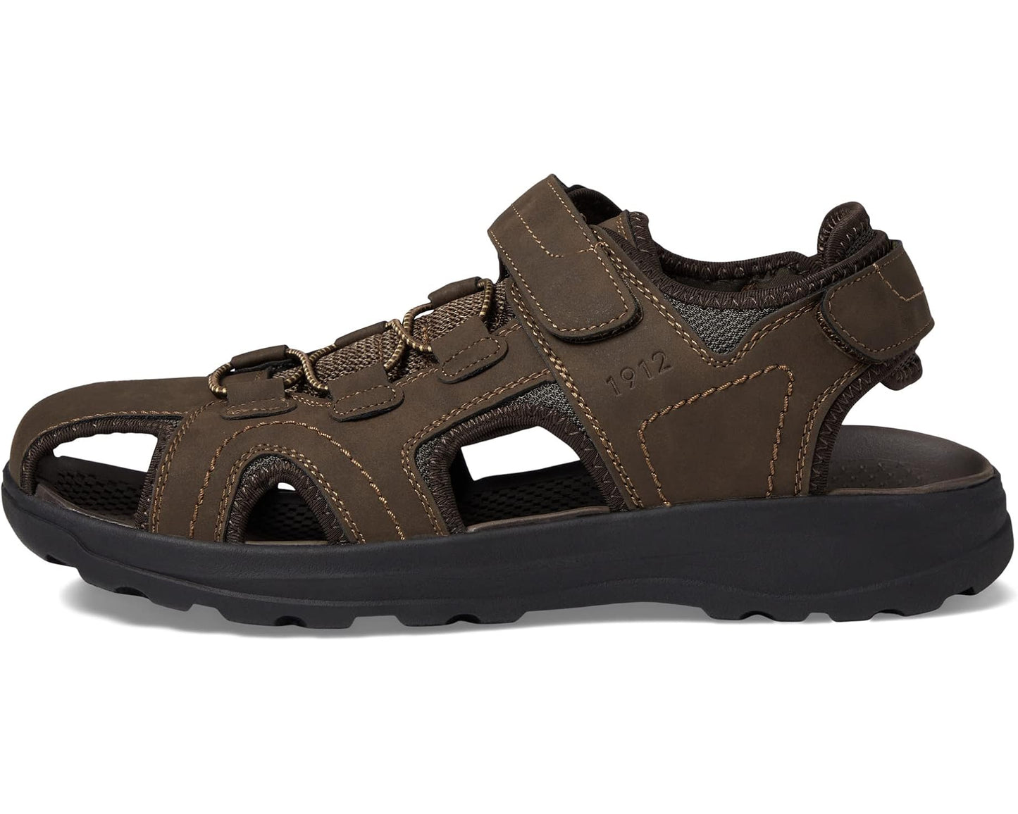 Men's Nunn Bush Huck Sport Closed Toe Fisherman Sandal Brown