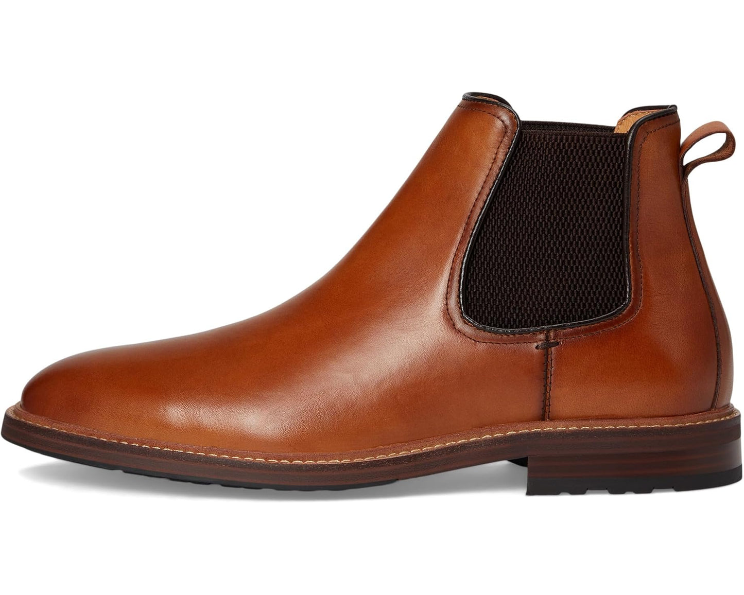 Men's Florsheim Anthem Plain Toe Gore Boots Saddle Tan Smooth