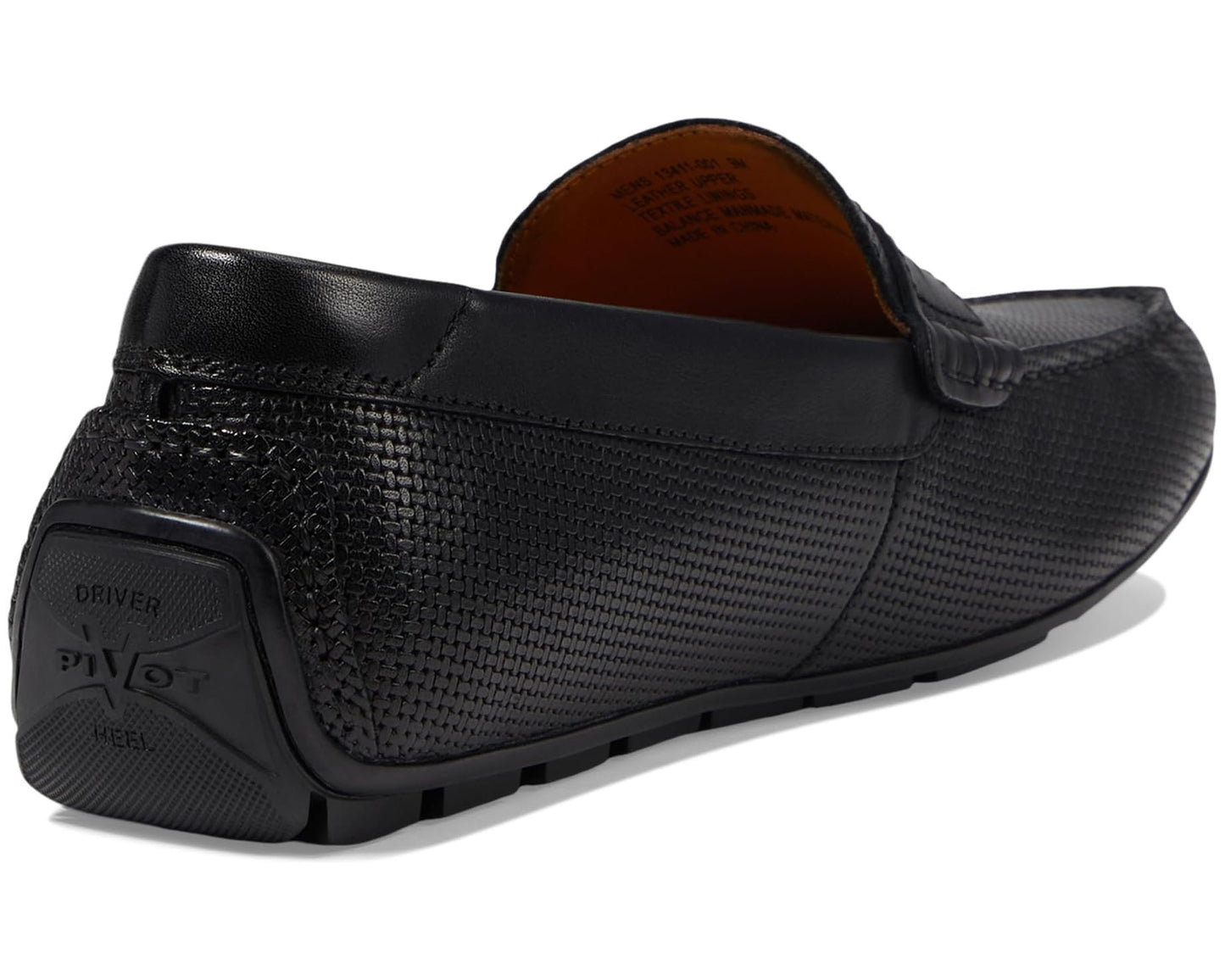 Men's Florsheim Motor Moc Toe Penny Driver Black