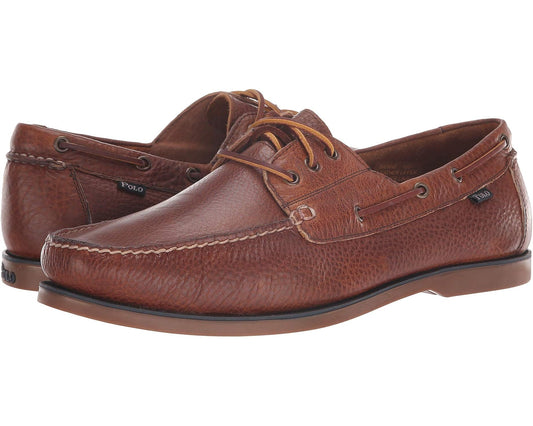 Men's Polo Ralph Lauren Bienne Boat Shoe Tan Oiled Tumbled Leather