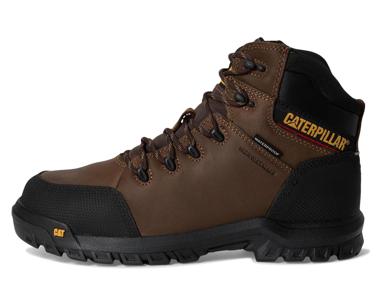 Men's Caterpillar Resorption Waterproof Composite Toe Seal Brown Leather