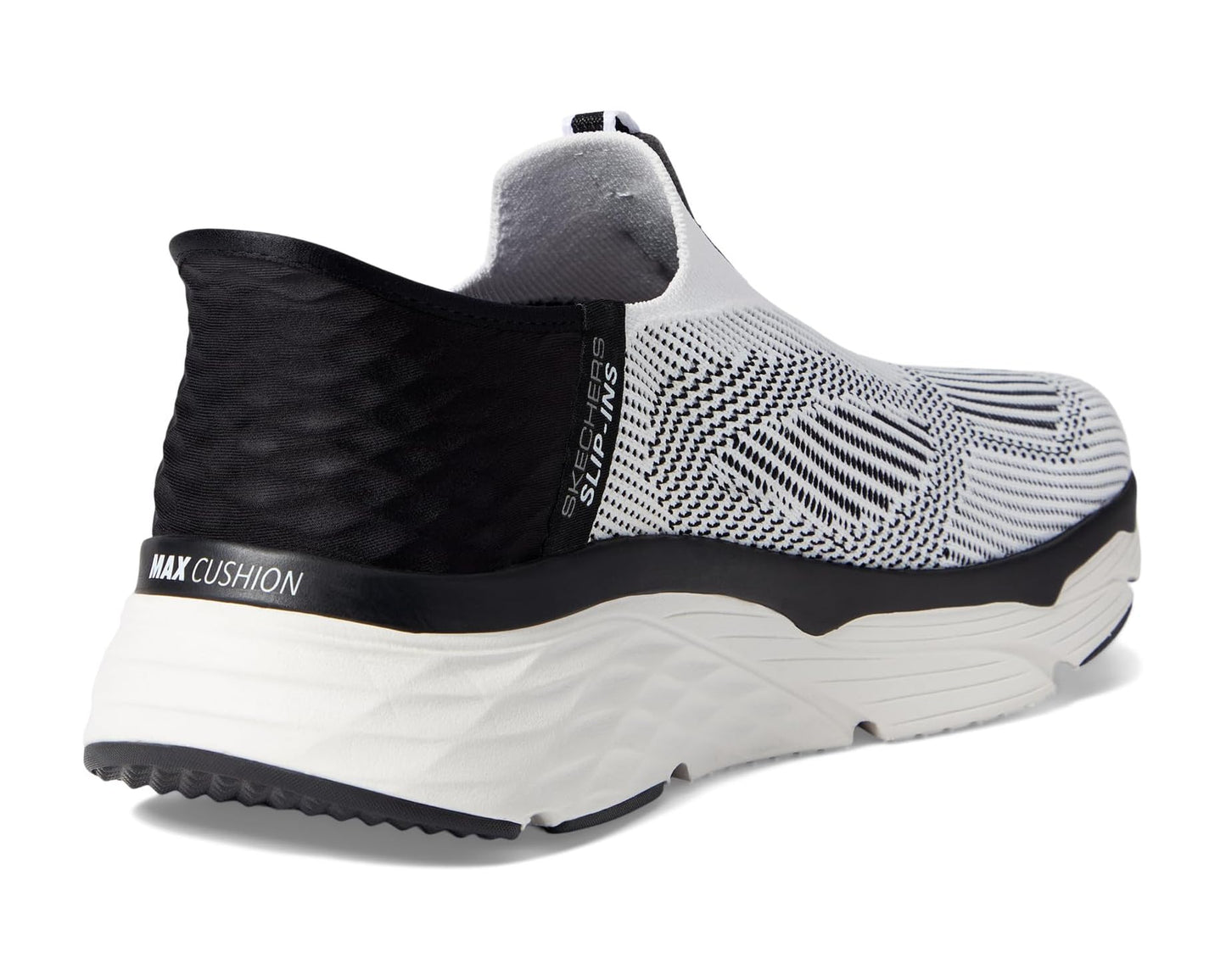Men's SKECHERS Max Cushioning Elite Advantageous Hands Free Slip-Ins White/Black