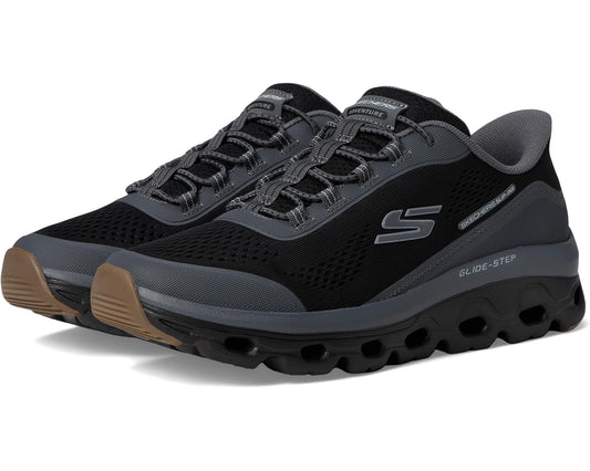 Men's SKECHERS Glide-Step Sole Hands Free Slip-in Black/Charcoal