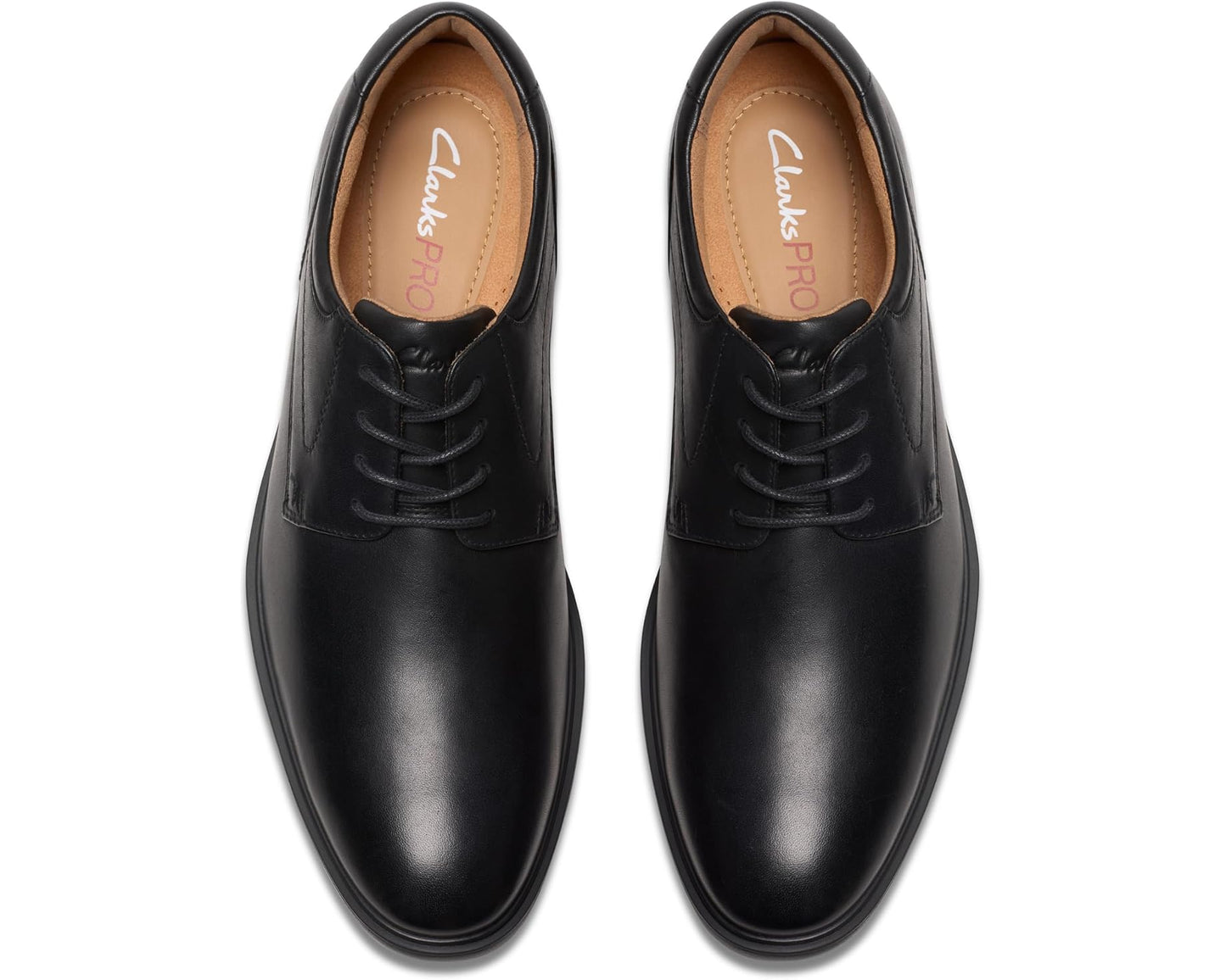 Men's Clarks Eldredge Plain Black Leather