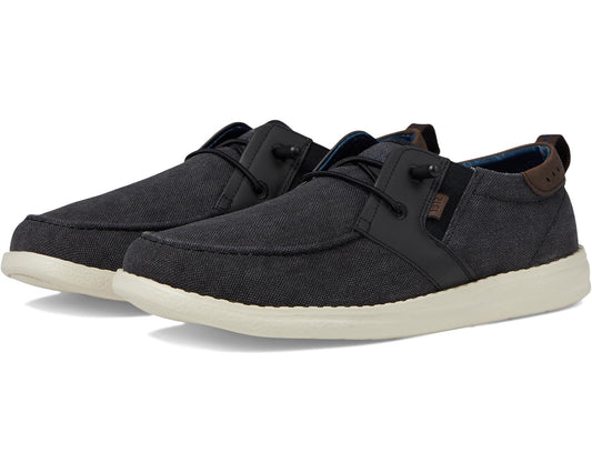 Men's Nunn Bush Brewski Moc Toe Slip-on with Elastic Bungee Black
