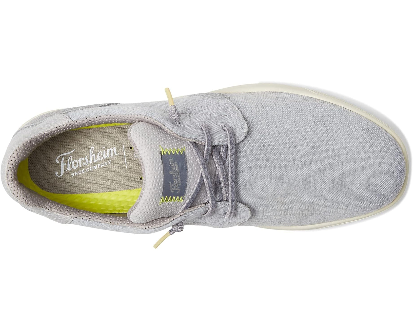 Men's Florsheim Crossover Canvas Elastic Lace Slip-On Sneaker Light Gray Canvas