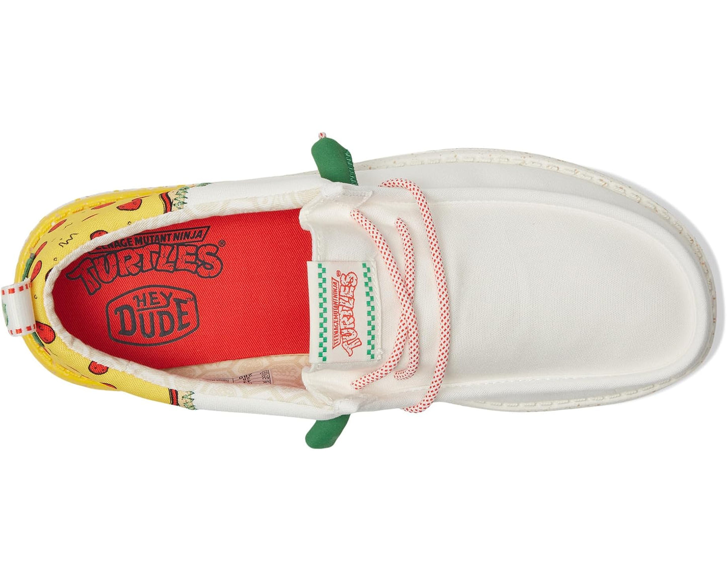 Men's Hey Dude Wally Funk TMNT Pizza White/Red