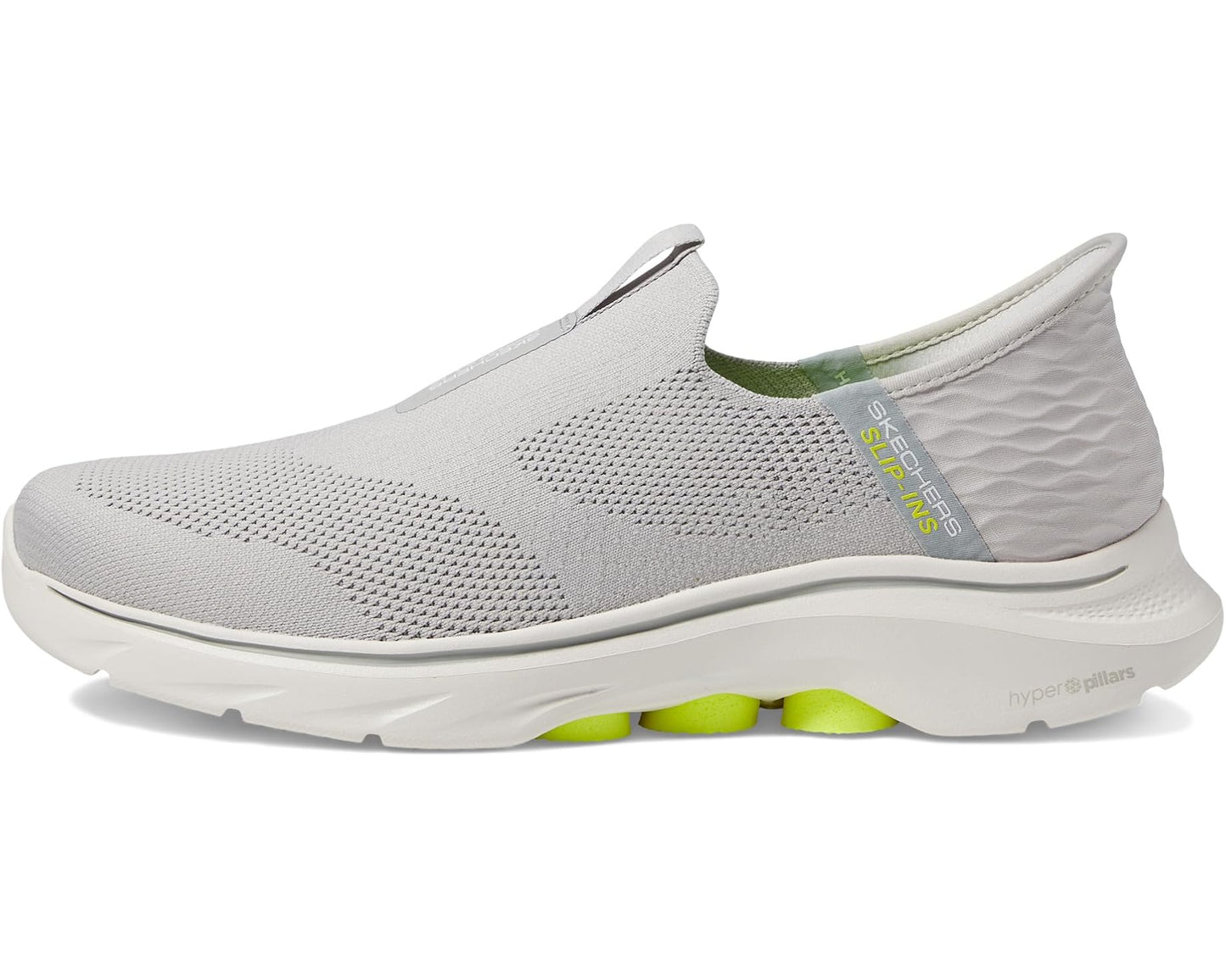 Men's SKECHERS Performance Go Walk 7 - Easy On 2 Hands Free Slip-Ins Grey/Yellow