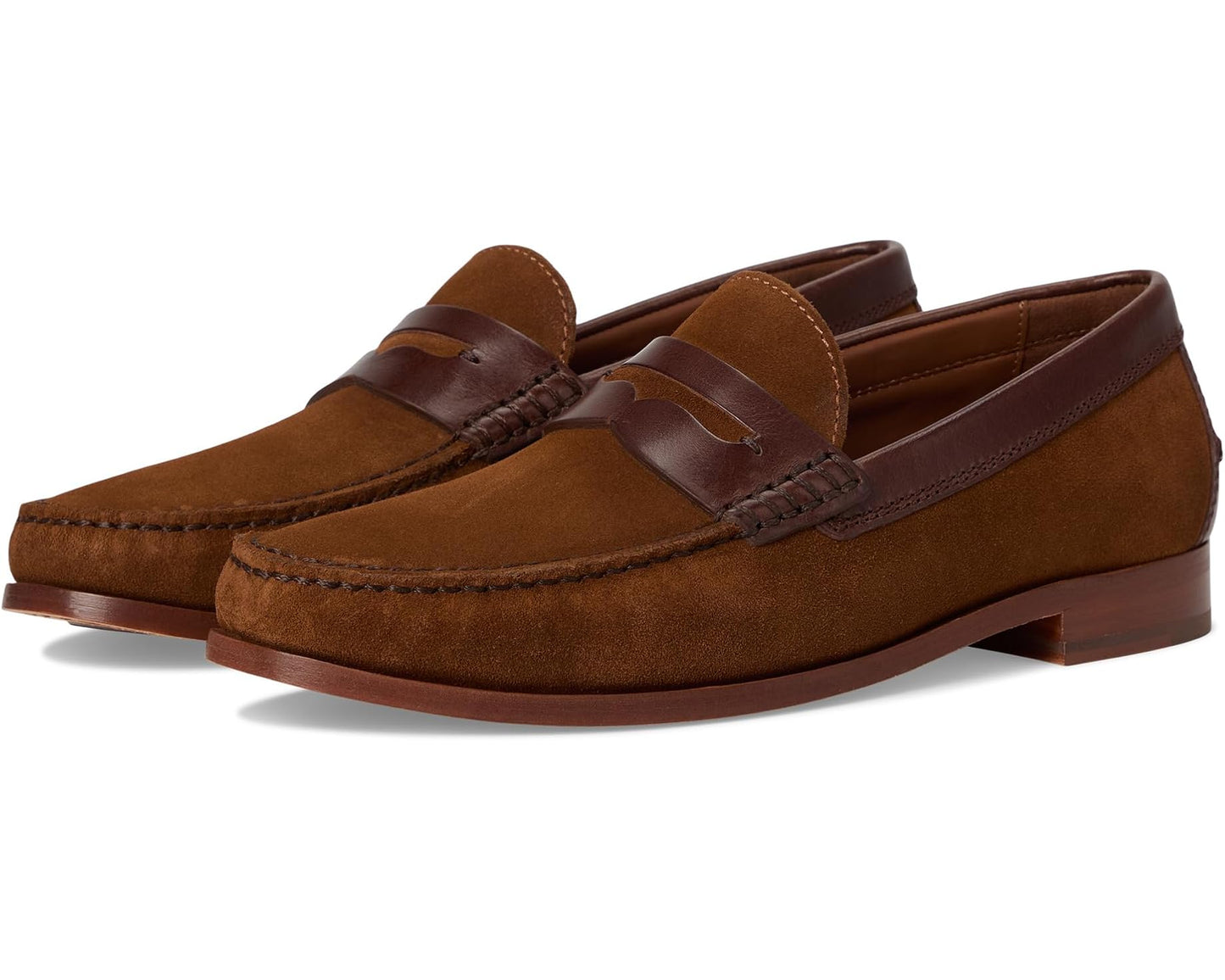 Men's Johnston & Murphy Collection Baldwin Penny Snuff Waxed English Suede/Brown Full Grain