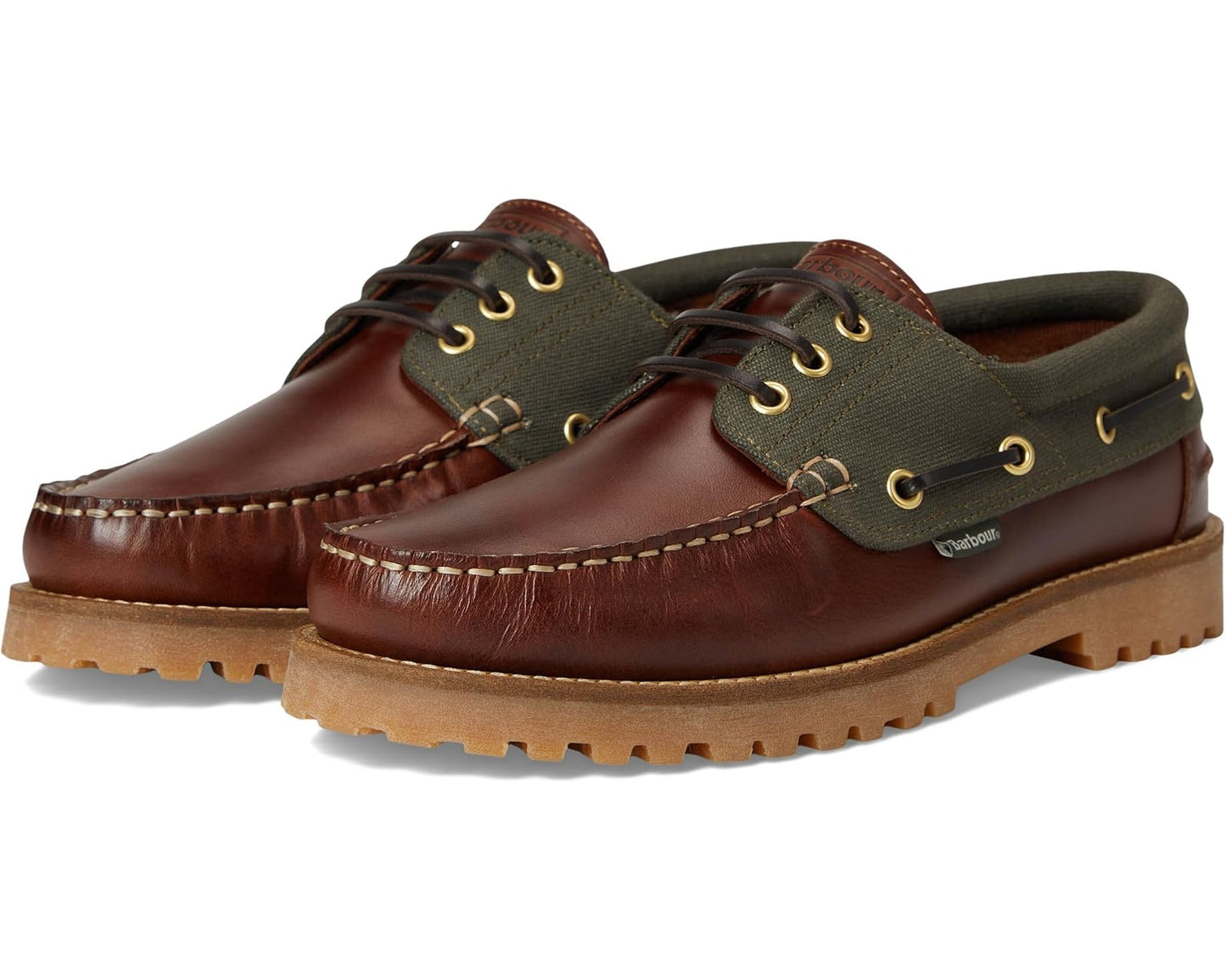 Men's Barbour Barbour Deck Boat Shoes Mahogany