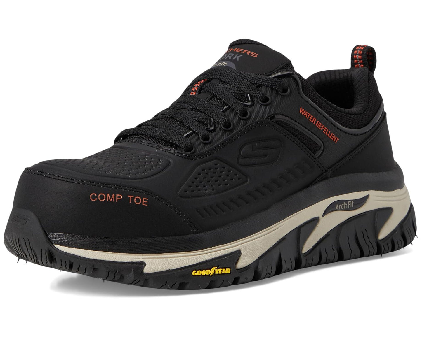 Men's SKECHERS Work Arch Fit Road Walker Comp Toe Black