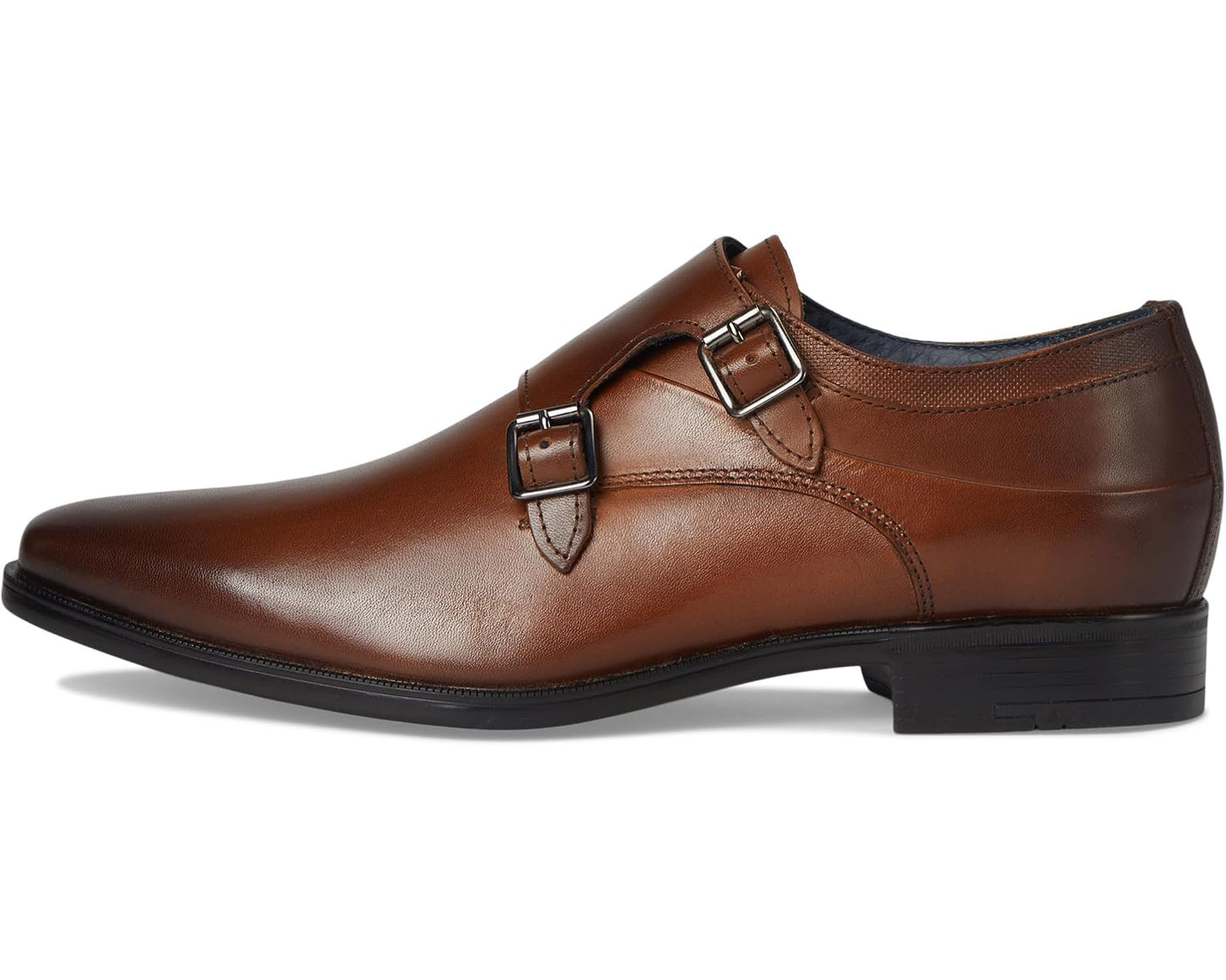 Men's Johnston & Murphy Gibbons Double-Buckle Monk Brown Full Grain