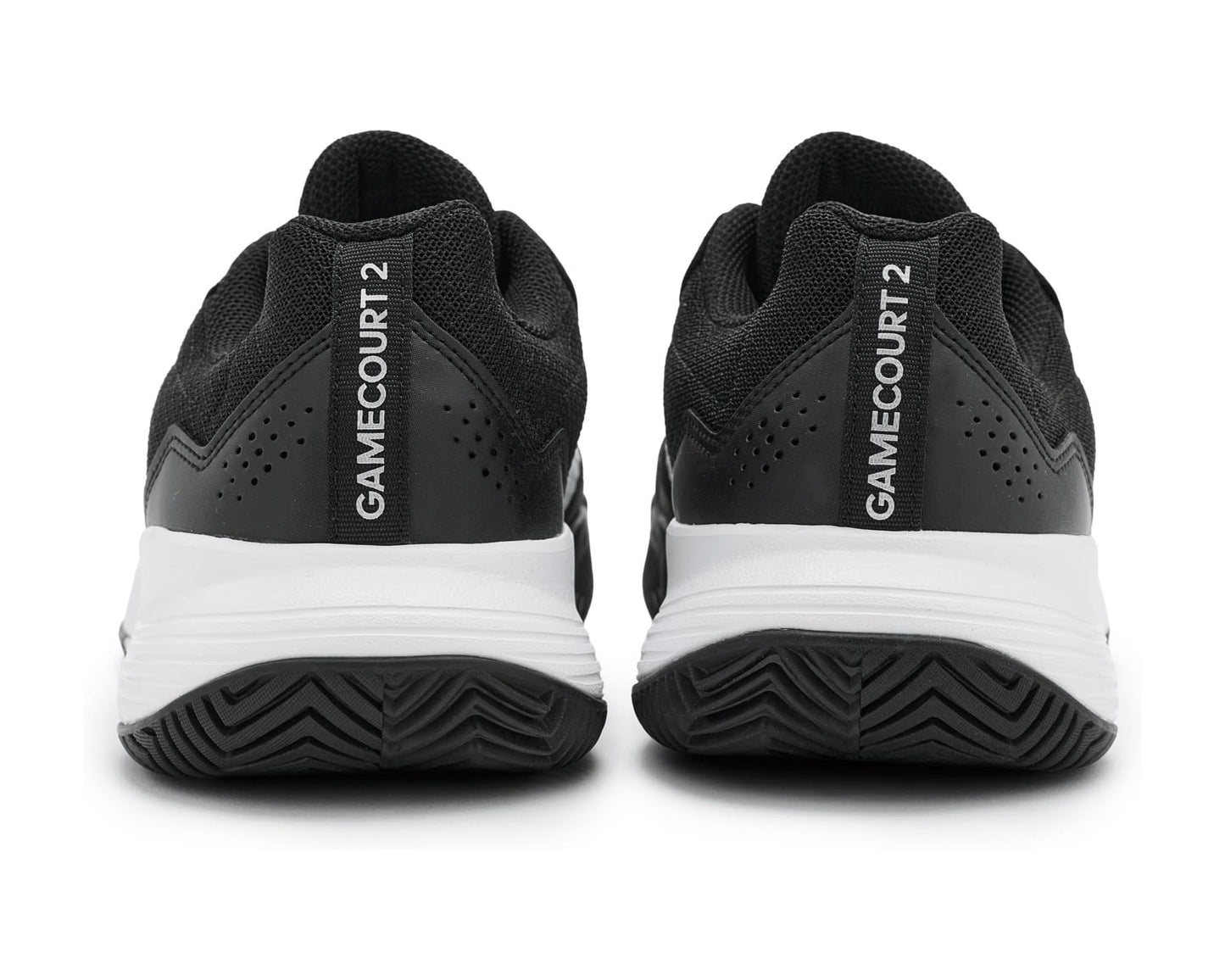 Men's adidas Gamecourt 2 Tennis Shoes Black/White/Silver Metallic