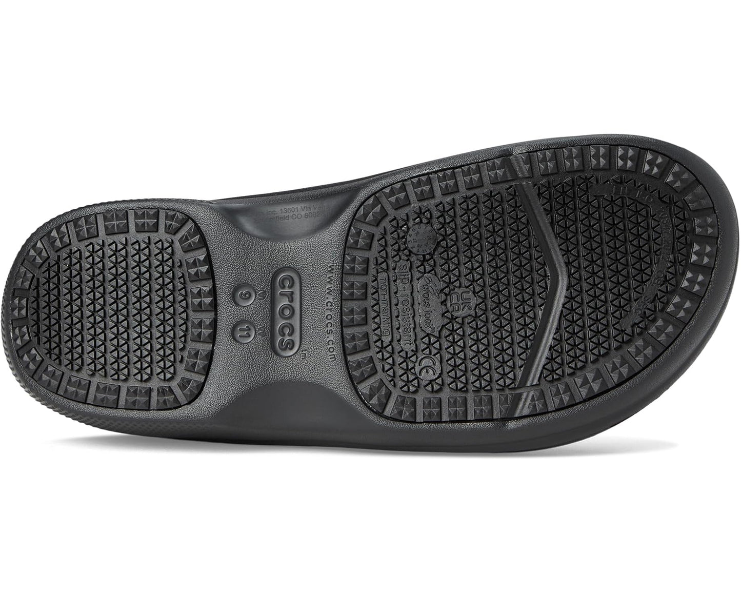 Unisex Crocs Work Work On The Clock Literide Slip-On Black