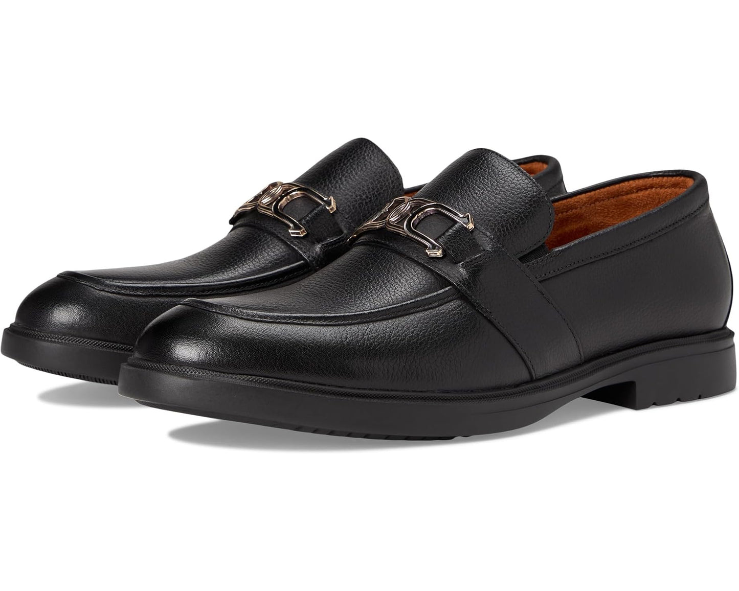 Men's Stacy Adams Todridge Moc Toe Slip-On Loafer Black Tumble