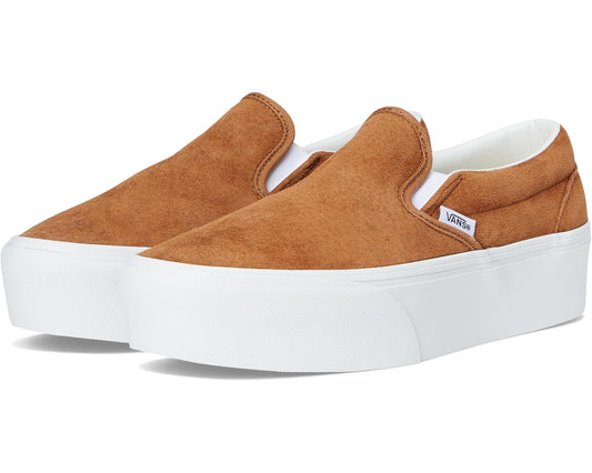 Men's Vans Classic Slip-On Stackform Nubuck Chipmunk