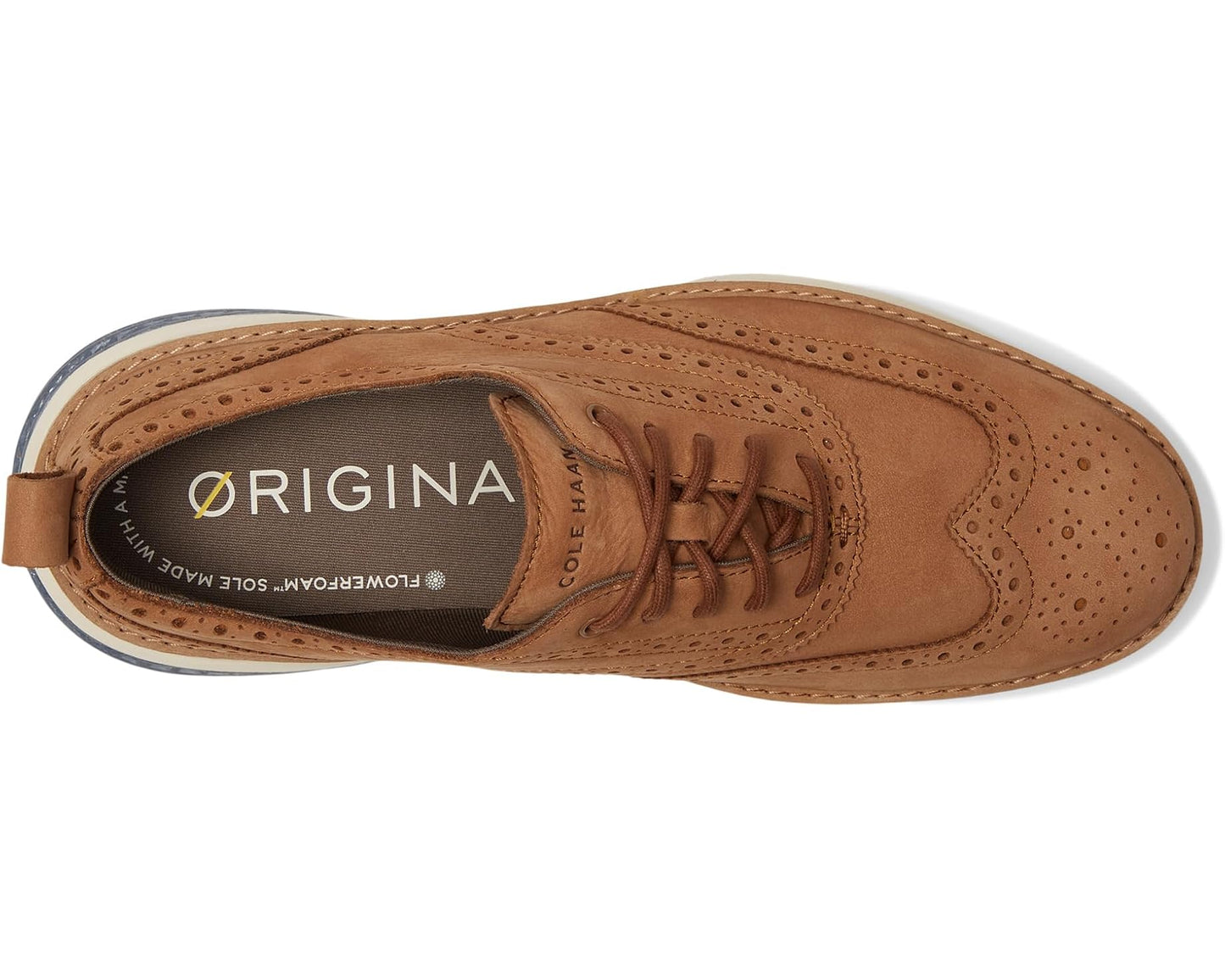 Men's Cole Haan Og Energyweave Wingtip Oxfords Golden Toffee Nubuck/China Blue/Ivory