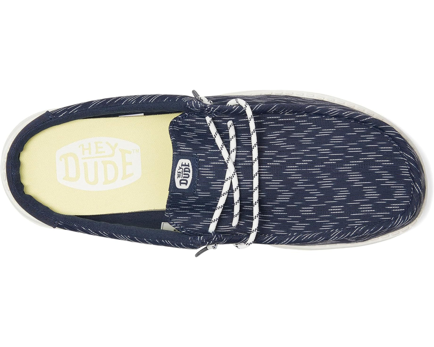Men's Hey Dude Wally Slip Jersey Jacquard Navy Blazer/White