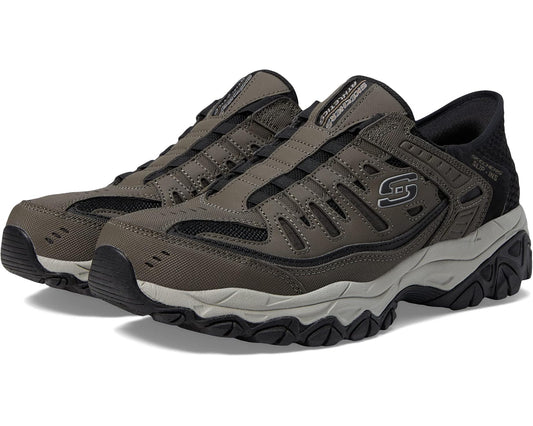 Men's SKECHERS Afterburn M. Fit Ridgeburn Hands Free Slip-Ins Brown