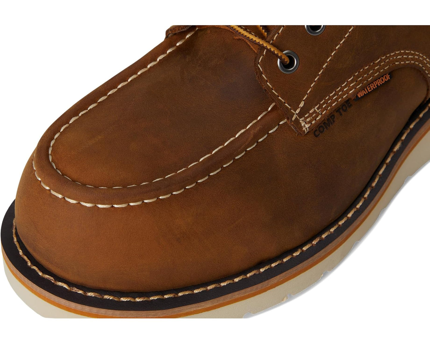 Men's Carhartt 6 Waterproof Moc Nano Toe Wedge Work Boots Light Brown