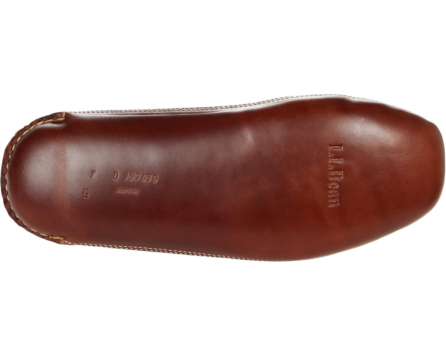 Men's L.L.Bean Leather Double-Sole Slipper Leather Lined Brown