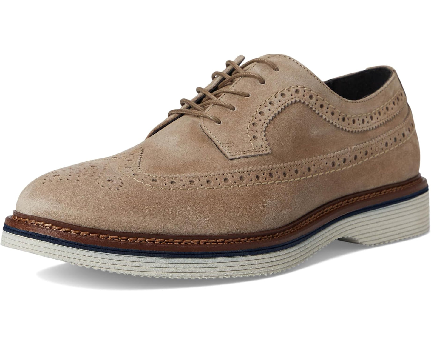 Men's Johnston & Murphy Collection Jenson Longwing Taupe Italian Suede 1