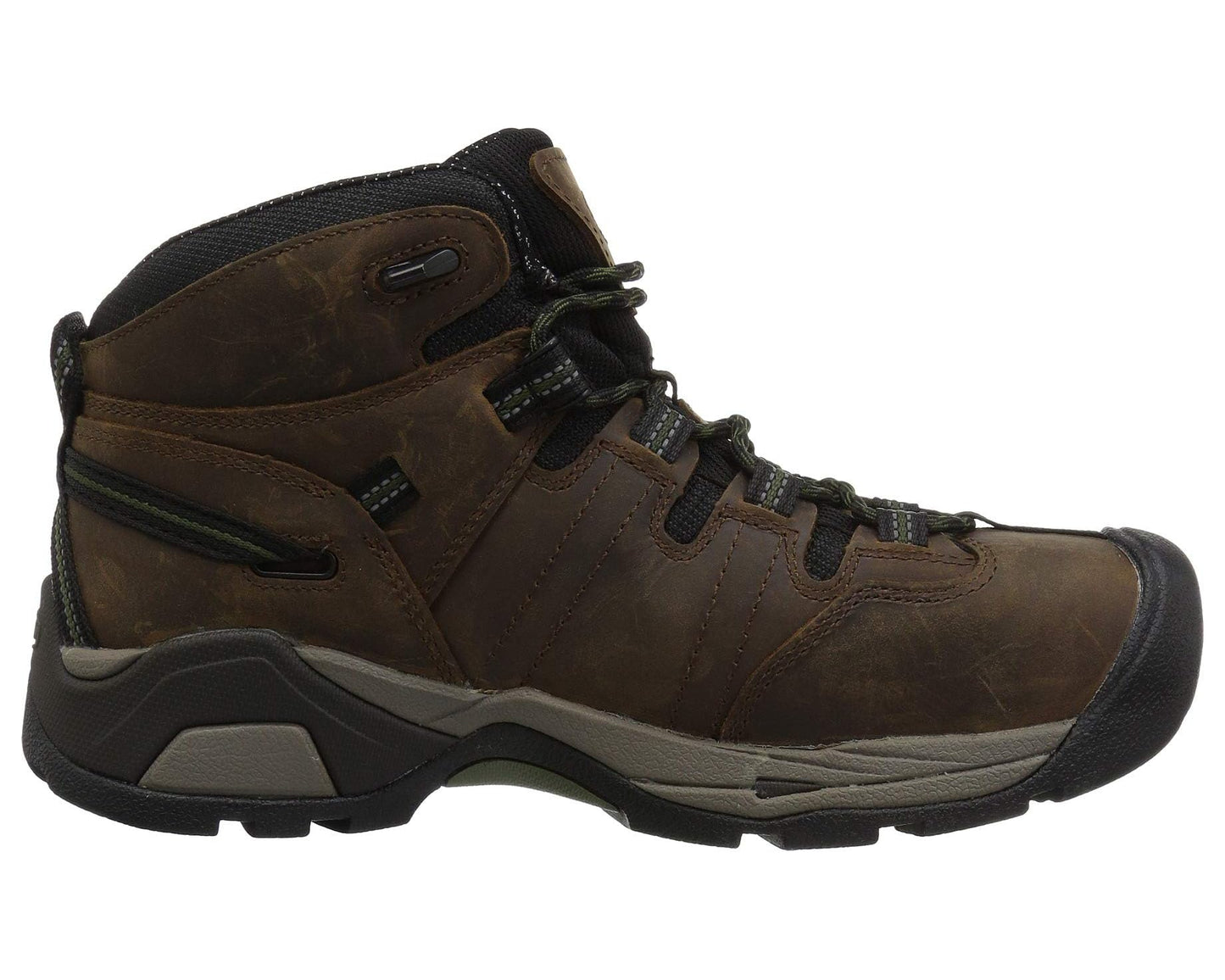 Men's KEEN Utility Detroit XT Mid Steel Toe Waterproof Cascade Brown/Bronze Green