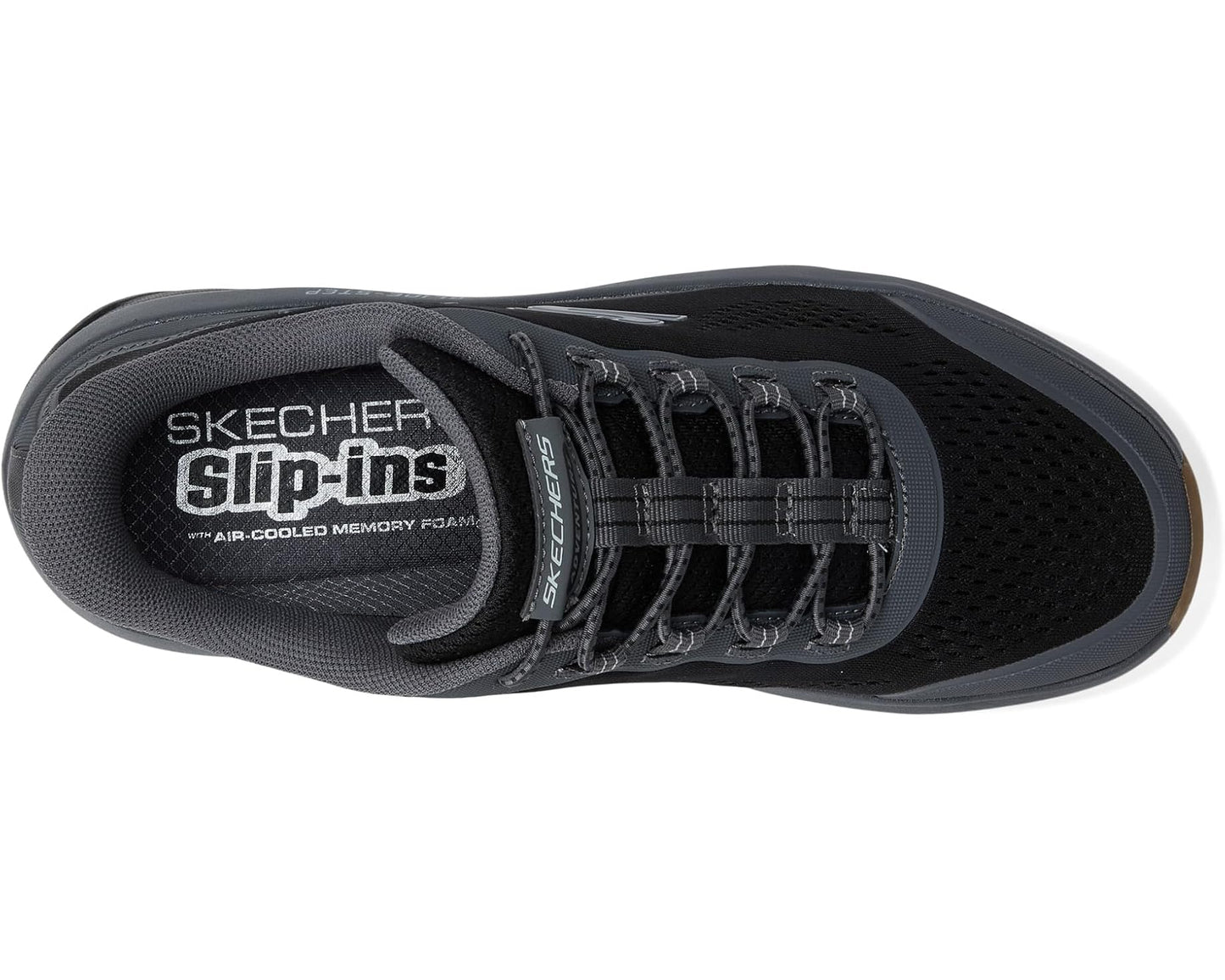 Men's SKECHERS Glide-Step Sole Hands Free Slip-in Black/Charcoal