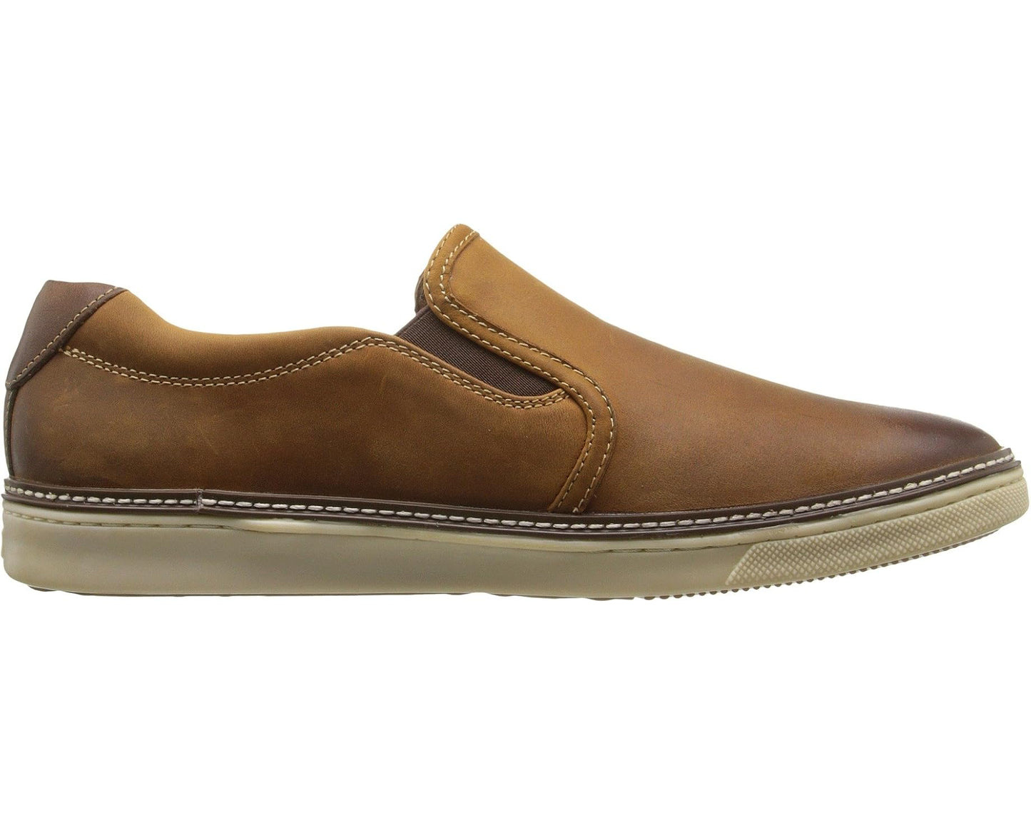 Men's Johnston & Murphy McGuffey Casual Slip-on Sneaker Tan Oiled Full Grain