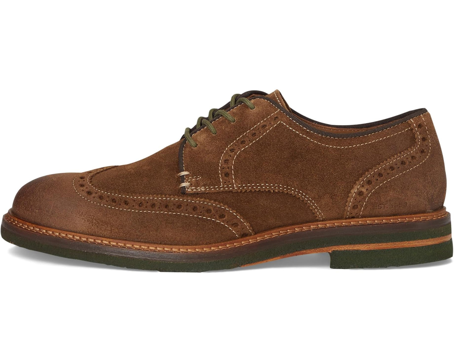 Men's Johnston & Murphy Calder Wingtip Snuff Waxed Suede