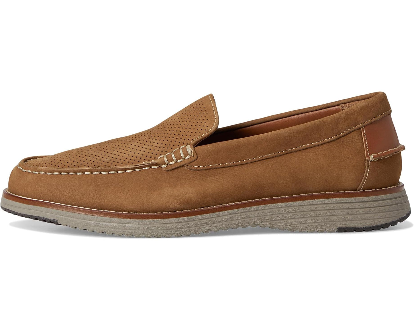 Men's Johnston & Murphy Upton Perfed Venetian Snuff Nubuck