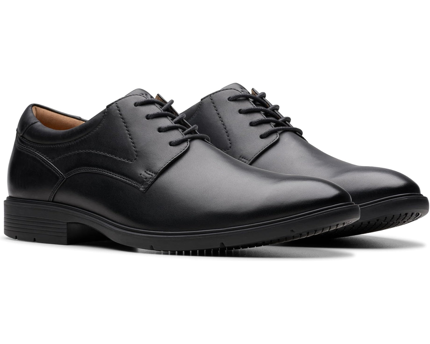 Men's Clarks Eldredge Plain Black Leather