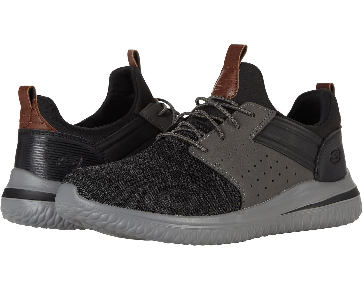 Men's SKECHERS Delson 3.0 - Cicada Black/Gray