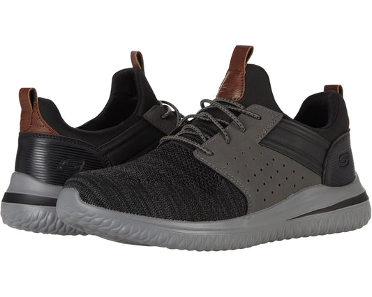 Men's SKECHERS Delson 3.0 - Cicada Black/Gray