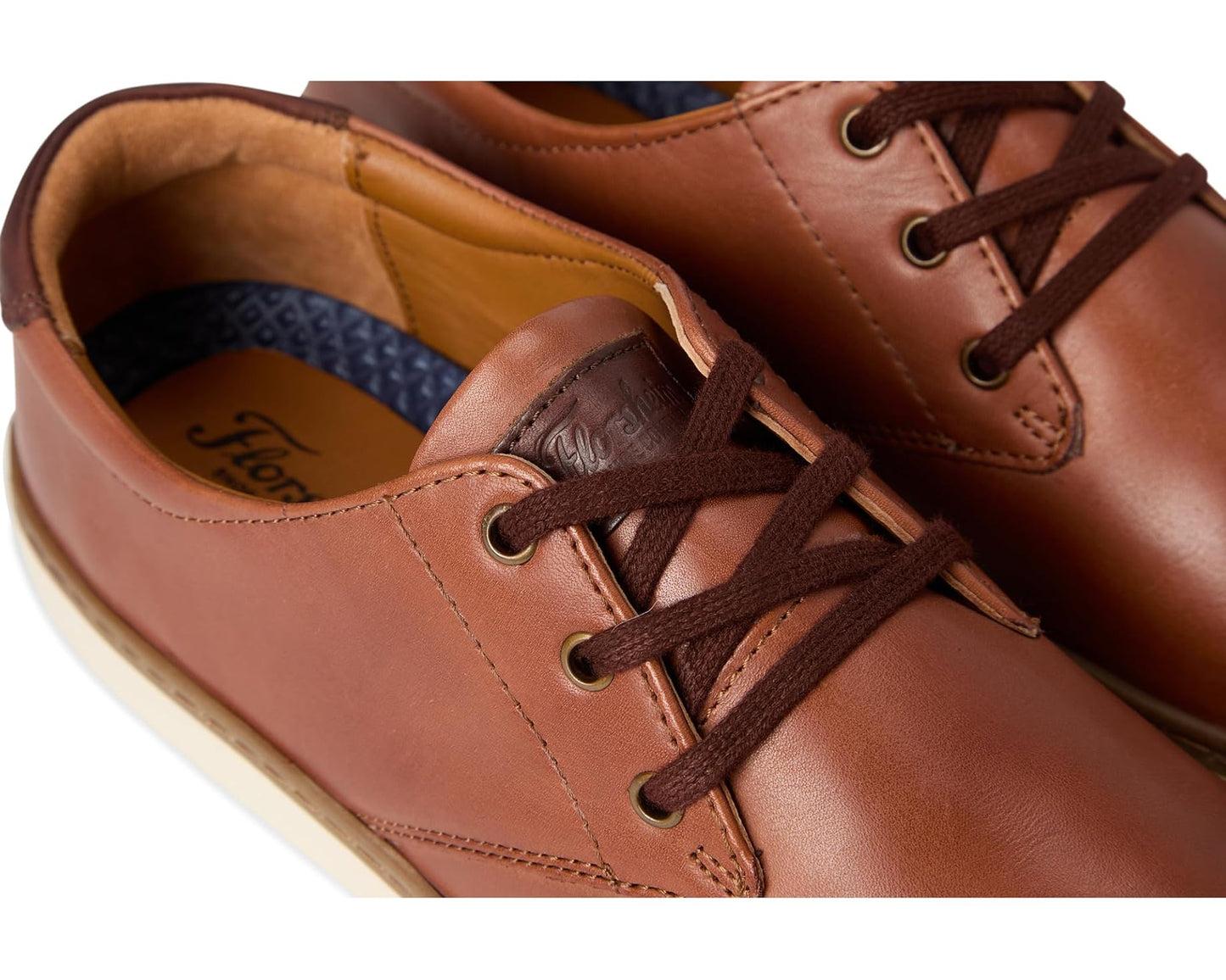 Men's Florsheim Caper Plain Toe Sneaker Oxford Cognac