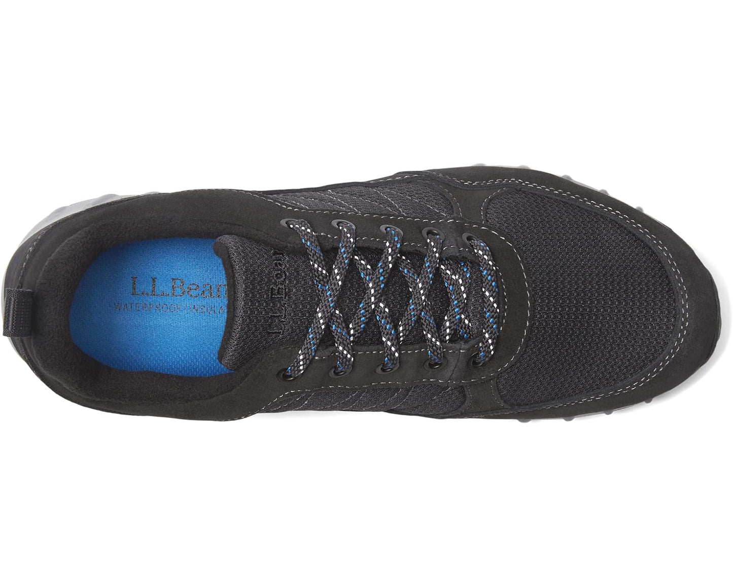 Men's L.L.Bean Snow Sneaker 5 Low Water Resistant Insulated Lace-Up Black/Black