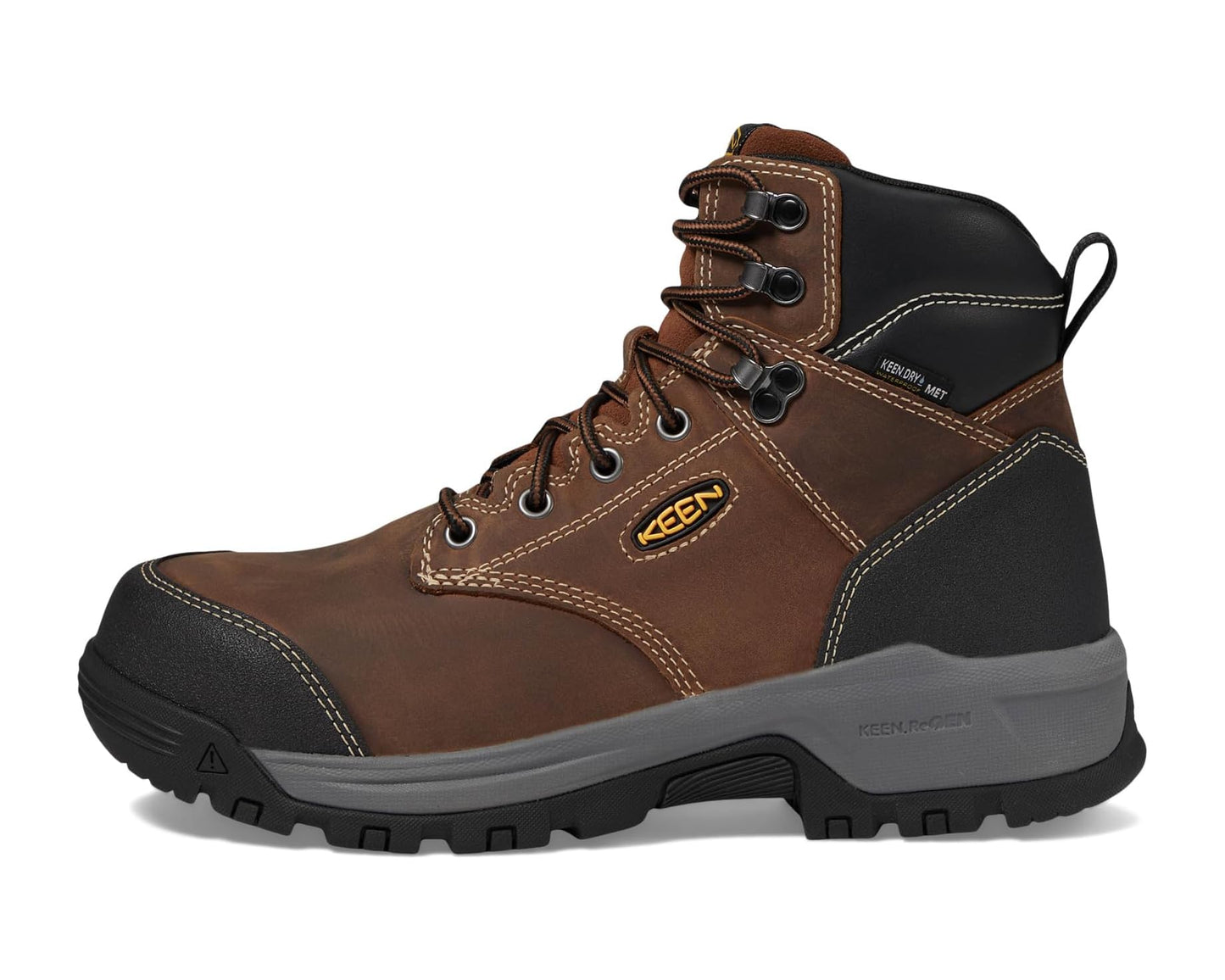 Men's KEEN Utility Evanston 6” Composite Toe Waterproof Internal Met Guard Bison/Black