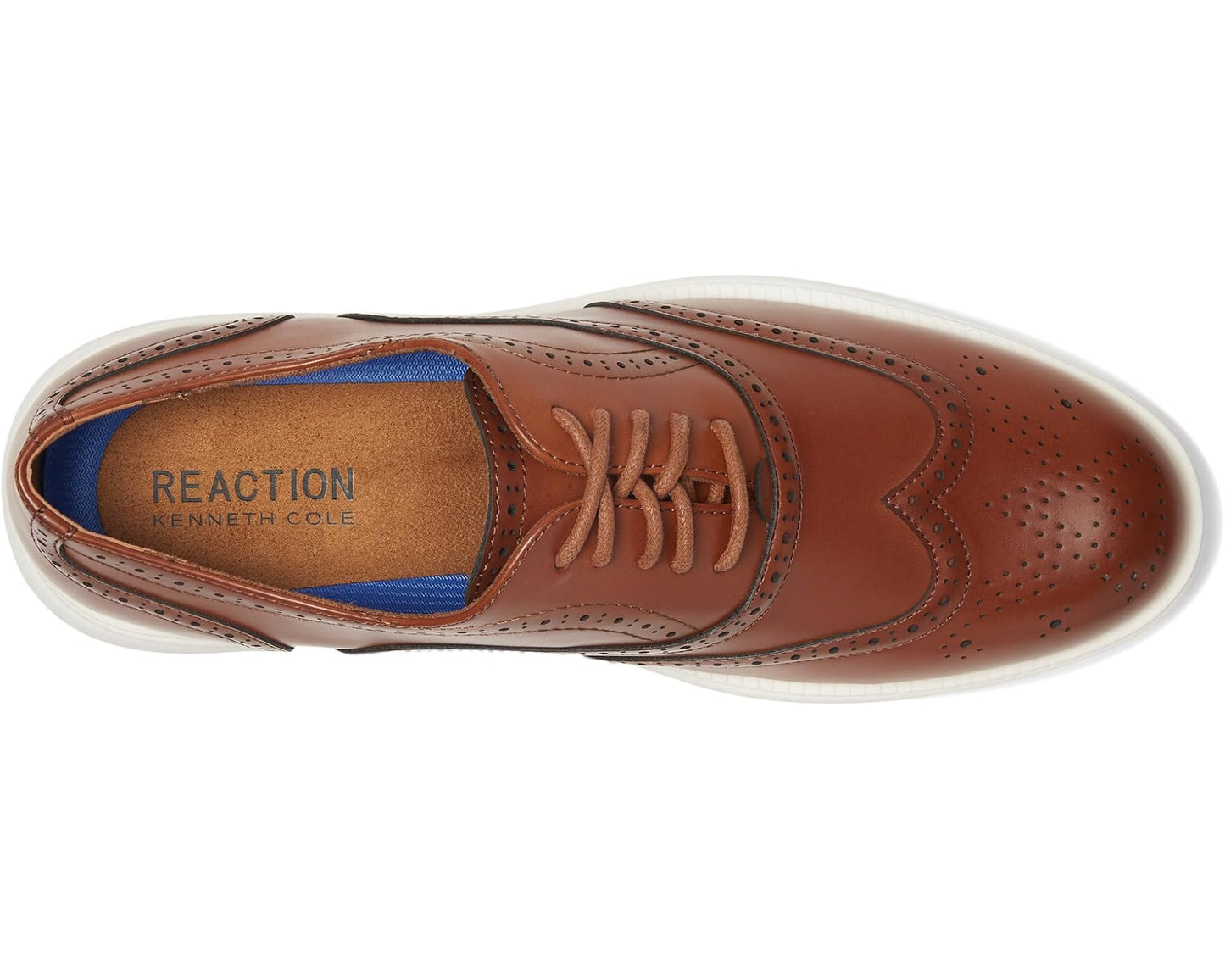 Men's Kenneth Cole Nio Wing Lace Up Oxford Medium Brown Leather