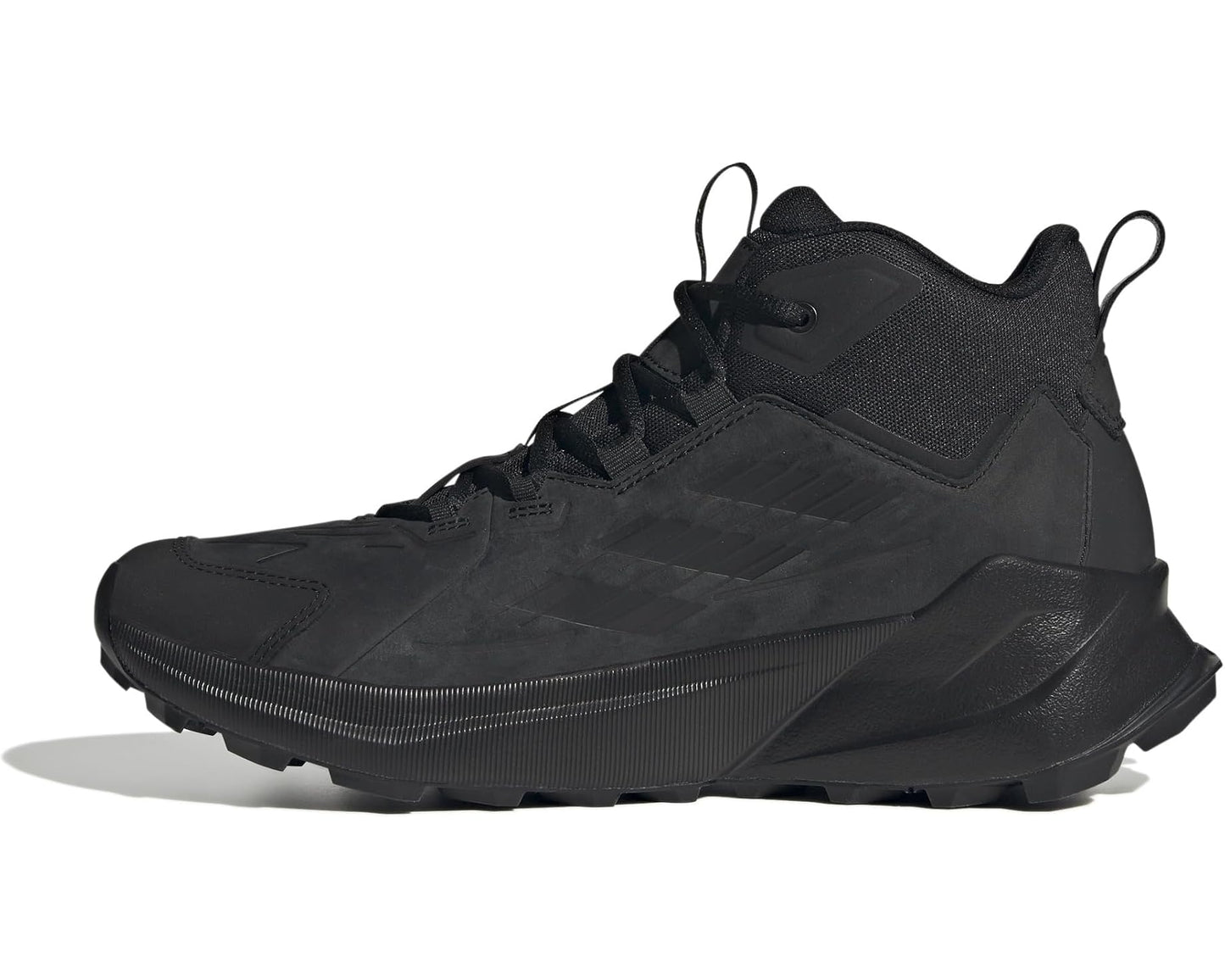 Men's adidas Outdoor Terrex Trailmaker 2 Leather Hiking Shoes Black/Black/Grey