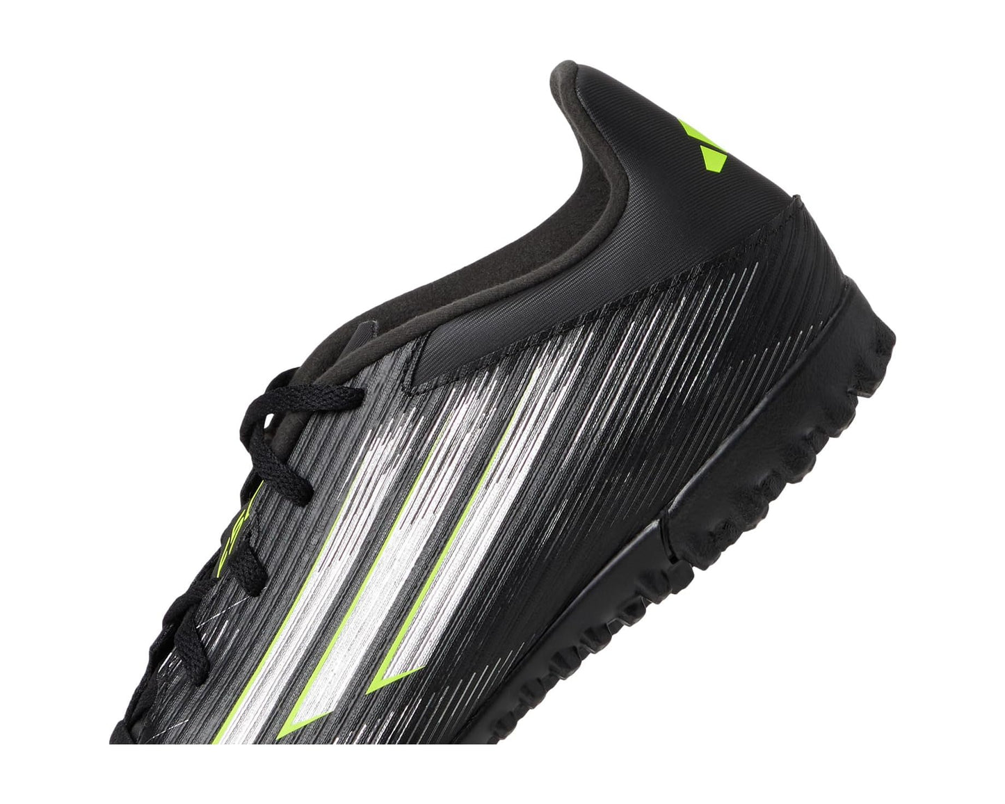 Unisex adidas F50 Club Turf Soccer Cleats Black/Iron Metallic/Lucid Lemon