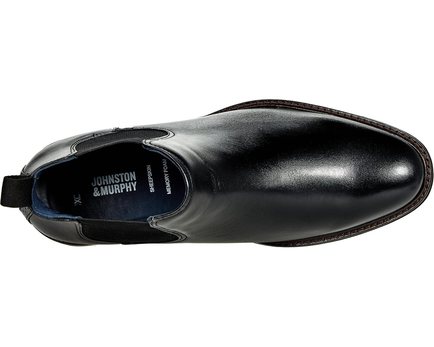 Men's Johnston & Murphy XC Flex Raleigh Chelsea Black Full Grain