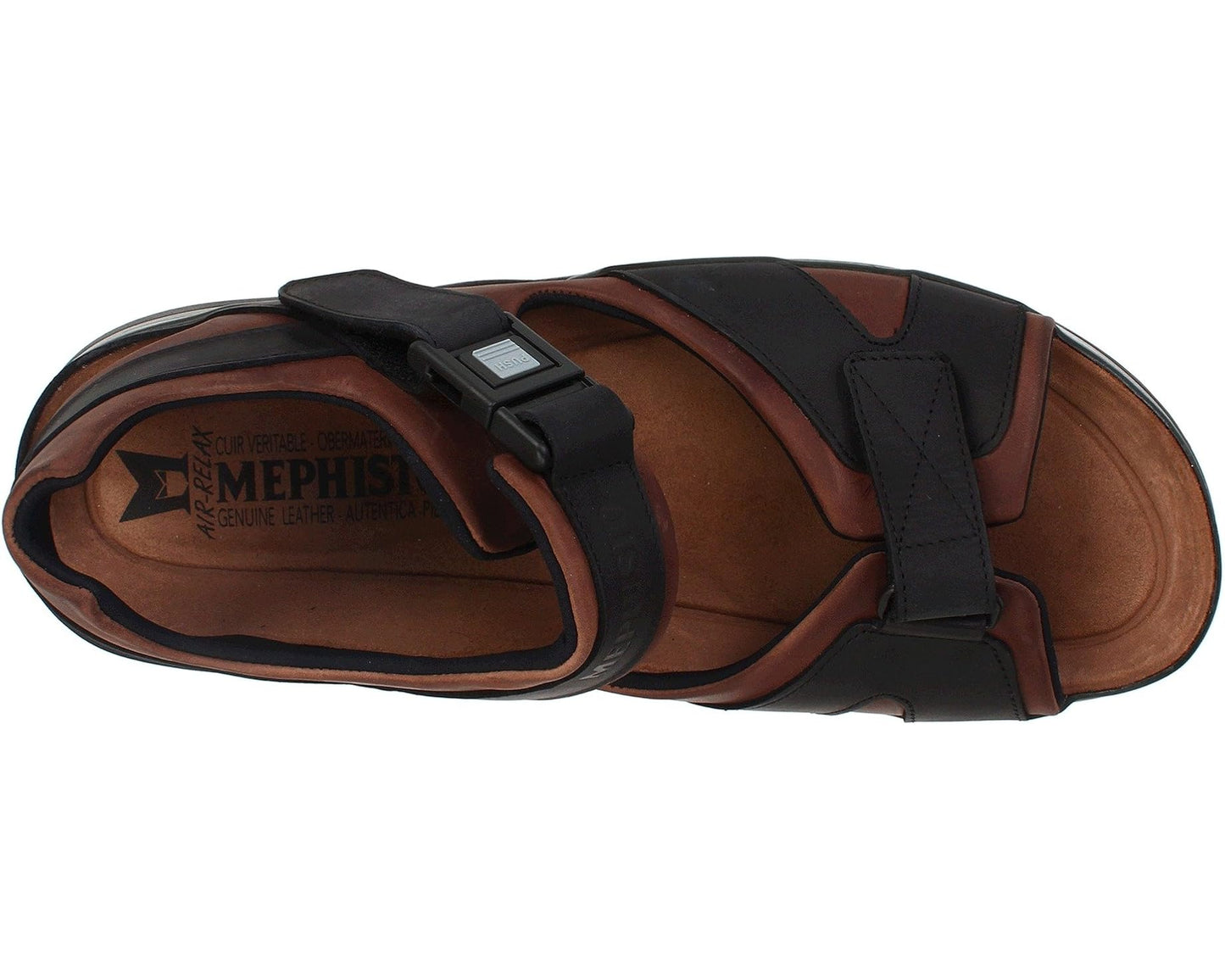 Men's Mephisto Shark Dark Brown/Black Waxy Leather