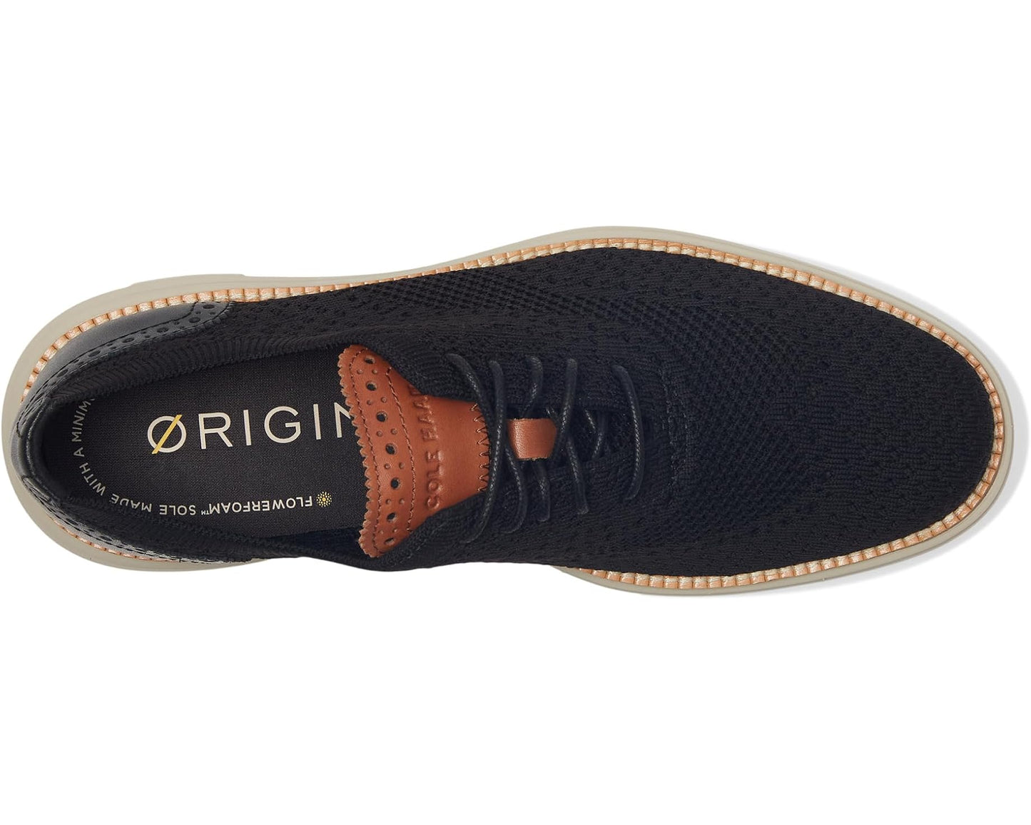 Men's Cole Haan Original Grand Remastered Stitchlite Oxford Black/British Tan/Silver Lining