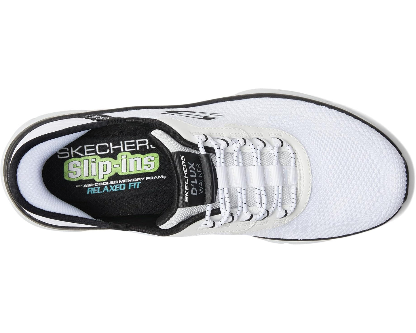 Men's SKECHERS D'Lux Walker 2.0 Rezinate Hands Free Slip-In White/Black